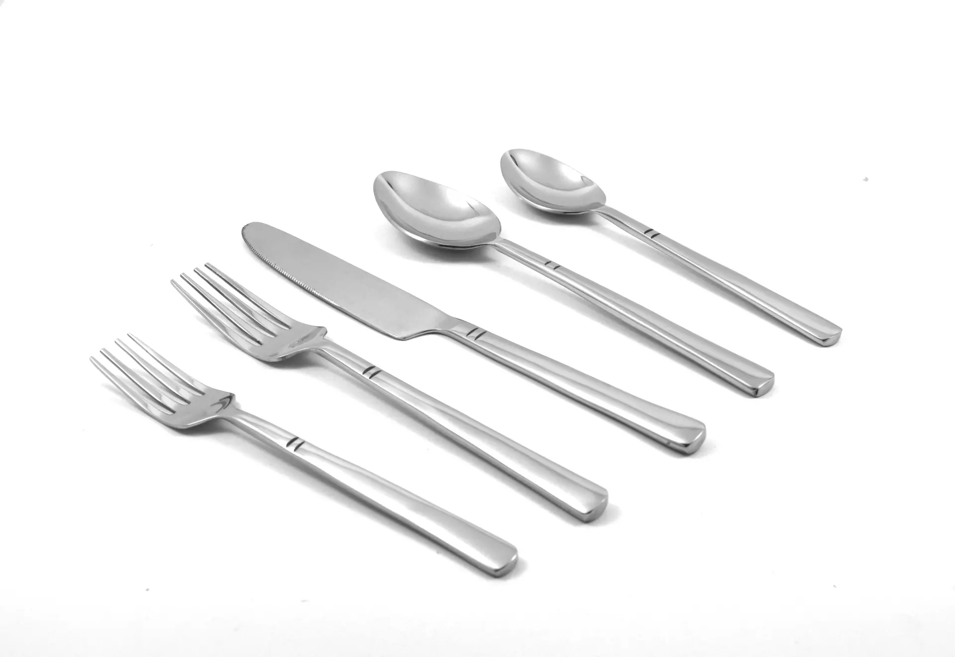 Modern Flatware set of 20 Pieces Silver Stainless Steel - All Things ...