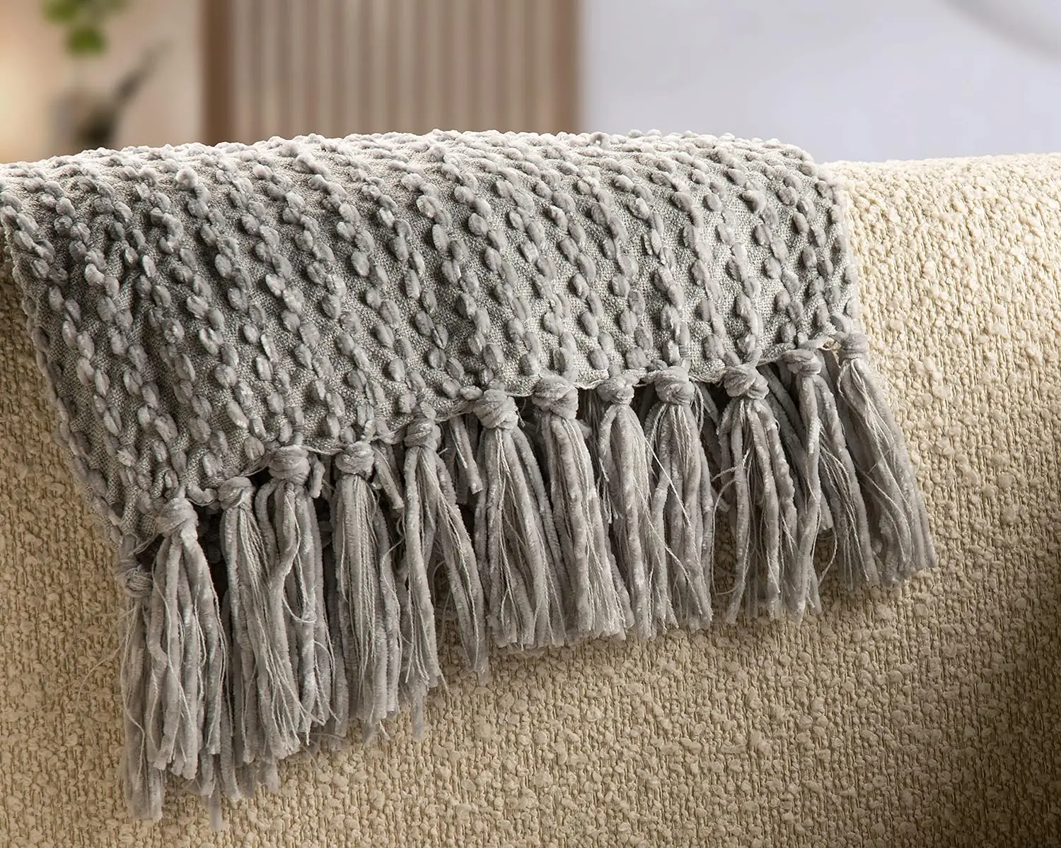 Grey Knitted Throw Blanket – All Things Home Design